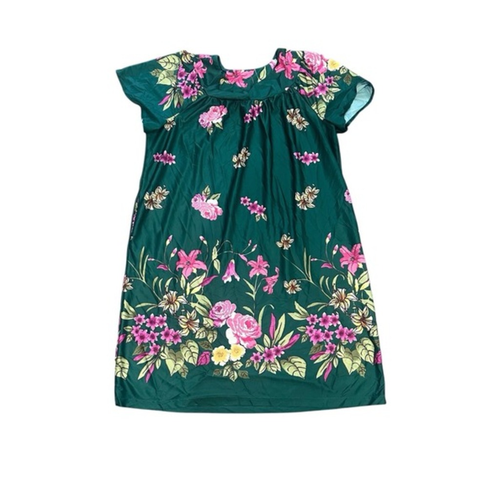 Vintage Anthony Richards Floral Muu Muu Patio Lounge Festival Hippie‎ Roper  L